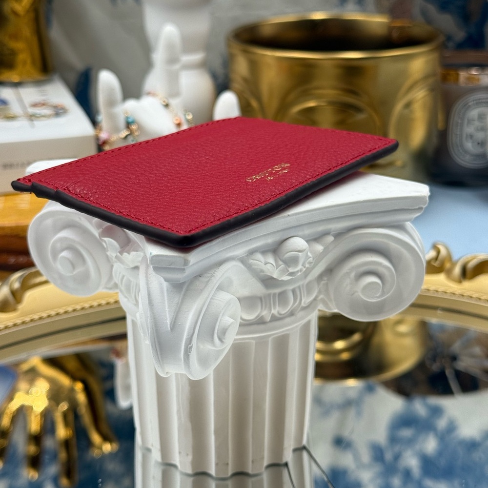 🆕 OROTON 🧿 NWOT Margot Card Sleeve, Red Leather Cardholder - Picture 7 of 16